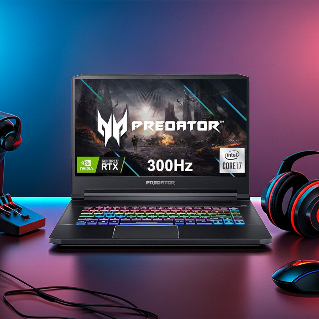Acer Predator Triton 500 Gaming Cori7-10750H 16GB 512GB SSD 15.6" FHD 300Hz Win10 Nvidia® RTX Super 2070 8GB