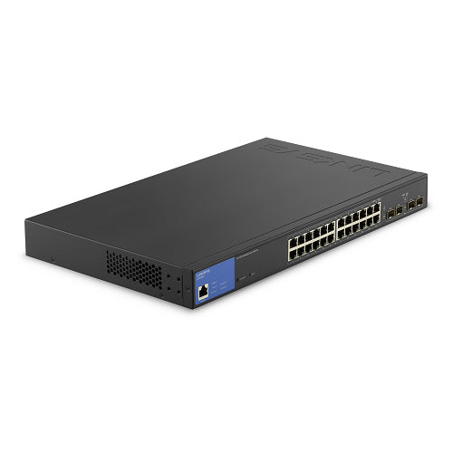 Linksys LGS328PC 24-Port Managed Gigabit PoE+ Switch with 4 1G SFP Uplinks 250W