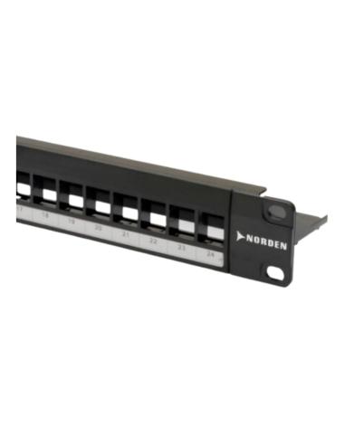 NORDEN Cat 6 UTP Patch Panel Blank Punch Down 24 Port Unloaded