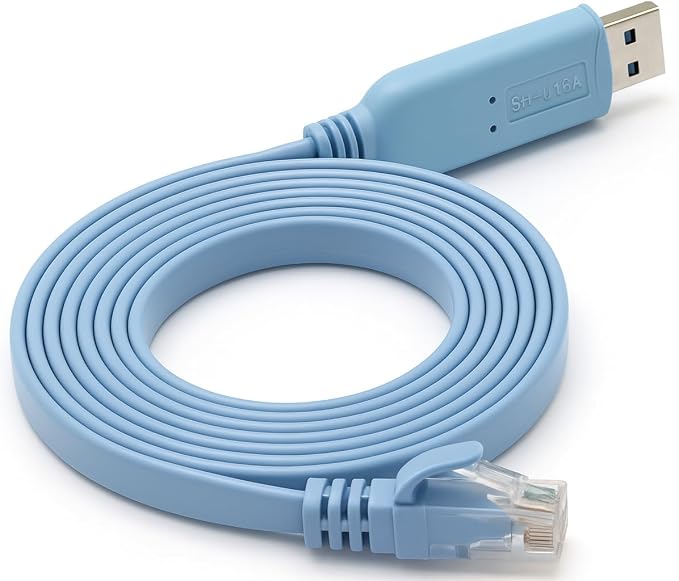 USB to RJ45 Console Cable 1.8mtr Blue