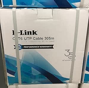 كابل شبكة D-Link CAT-6 UTP بطول 305 متر 24AWG - كابل شبكة 