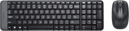 Logitech MK220 Wireless Keyboard And Mouse Combo (Black)