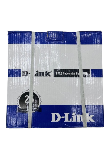 كابل D-Link cat6 23 AWG UTP بطول 305 متر - رمادي