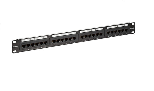 Kuwes Cat6 24 Port Loaded Patch Panel